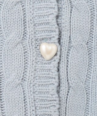 ANY KIDS ハート ニット カーディガン サックスブルー