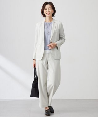 J.PRESS LADIES 【リバーシブル】エポリング ネックレス ネイビー×ライトグレー系