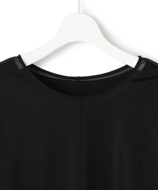 ICB L イージージョーゼット シアーレイヤードカットソー ブラック