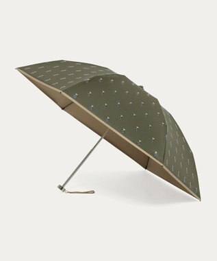 MOONBAT 【 遮光率100％/遮熱/UV/軽量】POLO RALPH LAUREN（ポロ ラルフローレン）晴雨兼用日傘   PORO BEAR ポロベア 裏カラー 折りたたみ傘 カーキ＆ベアＰｔ×ベージュ