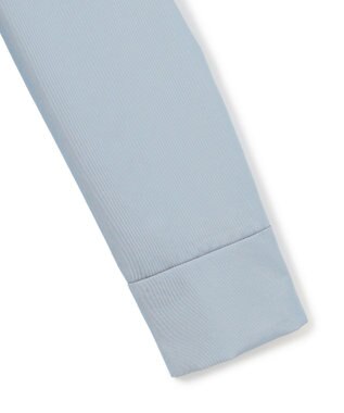 ICB L 【WEB限定・洗える】シルキーツイル  クロップドシャツ ブルー系