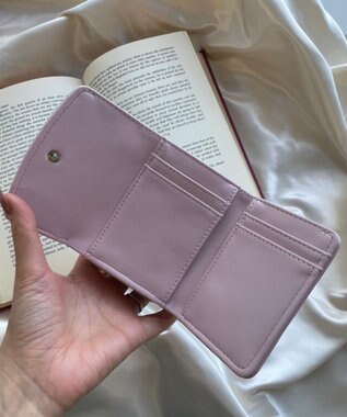 WEGO メタルロゴキルティングウォレット ライトピンク