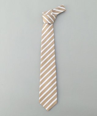 GOTAIRIKU GOTAIRIKU別注【日本製】シルク ネクタイ_ストライプ柄 ベージュ系1