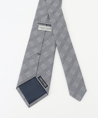 KASHIYAMA KASHIYAMAオリジナル【JAPAN MADE】グレンチェックネクタイ グレー