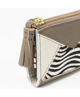 UNBILLION perche サスティナブルハラコタイプスマートキーケース グレーゼブラ