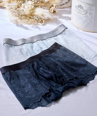 WACOAL MEN WACOAL MEN 【レースボクサー】 ボクサーパンツ フロント快適グラマラス 通気性 スカラ始末(裾部分) 前閉じ 下着 レース メンズ WT3812 /ワコールメン ホワイト