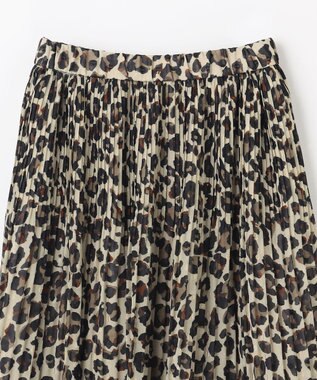 ANY 【ウエストゴム】レオパードプリーツスカート レオパード