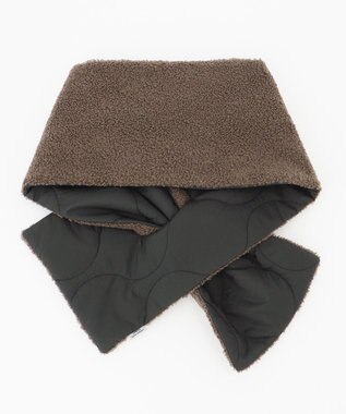 J.PRESS YORK STREET 【UNISEX】キルトマフラー カーキ系