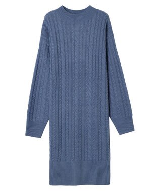 Green Parks ケーブルニットミニワンピース Blue