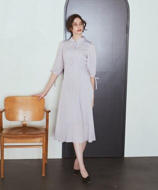 Maison de FLEUR はしごレースシャツワンピース