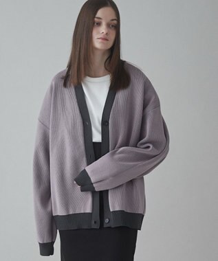 WEGO クリアライトリバーシブルカーディガン ダークグレー