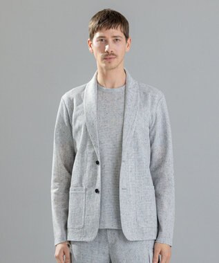 JOSEPH HOMME リネンドビージャージー　カットソージャケット ライトグレー系