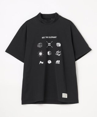 PW CIRCULUS 【MEN】9モチーフモックネック ゴルフ ブラック系