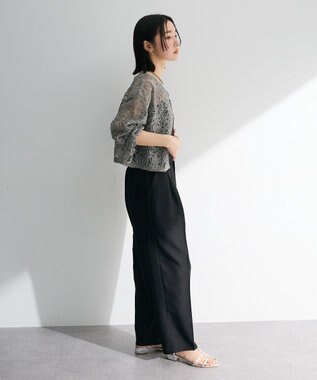 Green Parks ・ＥＬＥＮＣＡＲＥ　ＤＵＥ　リネンライク２タックパンツ Black