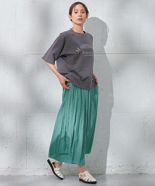 ANY 【UVケア/洗濯機可】ロゴスウェットプルオーバー チャコール