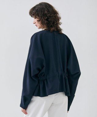 BEIGE， 【洗える・VERY3月号掲載】PORDIC / ノーカラードルマンジャケット Navy