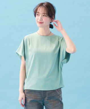 ふんわりとしたそら ◇【M-LL/洗える】ふんわり さらさら コットンシフォンシャツ