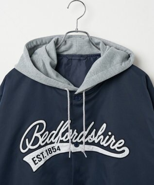 WEGO 【ユニセックス着用ITEM】フードワッペンスタジャン ネイビー