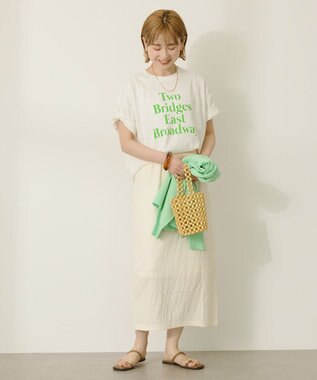 AMERICAN HOLIC シャーリングナロースカート Ivory