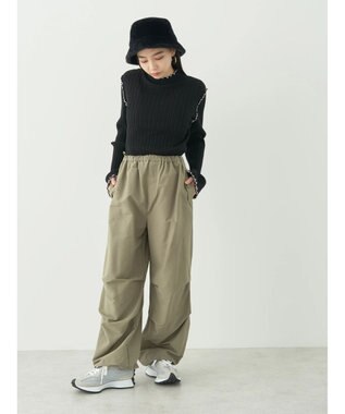 earth music&ecology バルーンシルエットパンツ Khaki