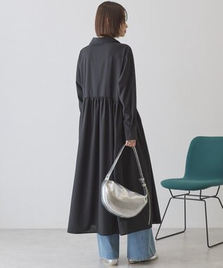 AMERICAN HOLIC 【イージーケア】ギャザーシャツワンピース Black