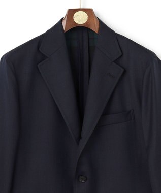 J.PRESS MEN 【SHACKET】ブラックウォッチ サマーダブルフェイス ジャケット ネイビー系