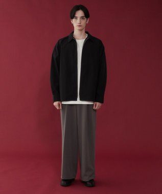 WEGO ブロードダブルZIPシャツ（LS） ブラック