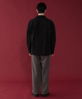 WEGO ブロードダブルZIPシャツ（LS） ブラック