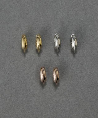 Phoebe 〈金属アレルギー対応〉クレセントカーブスナップイヤリング　シルバー/ニッケルフリー シルバー