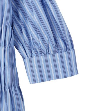 CRAFT STANDARD BOUTIQUE インド製 ハーフスリーブシャーリングワンピース Stripe