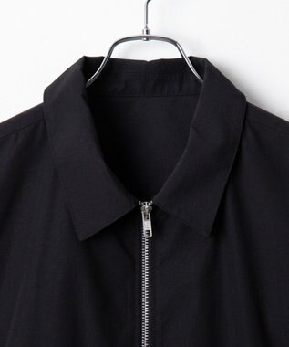 WEGO ブロードダブルZIPシャツ（LS） ブラック