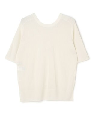 BEIGE， JULIE / コットンシルク 2WAY半袖ニット Ecru