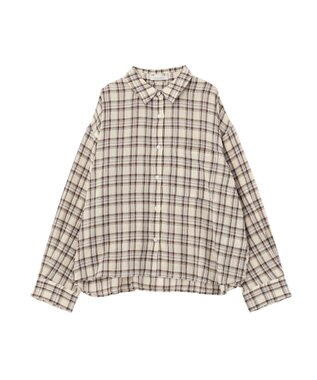 Green Parks スカーフ付チェックシャツ White