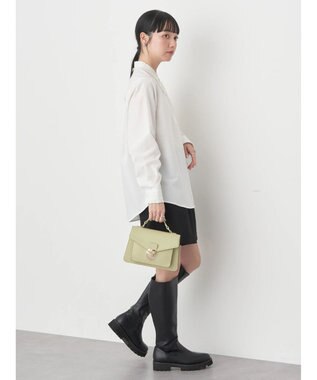 earth music&ecology スタンドフリルシャツ Off White