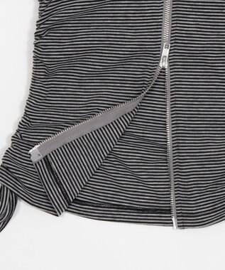 WEGO サイドリボンカットジップパーカー 柄1