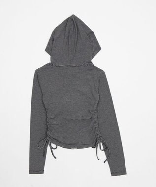 WEGO サイドリボンカットジップパーカー 柄1