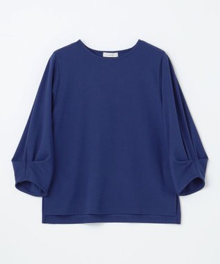 ANY L 【洗濯機可】袖タックプルオーバー ブルー