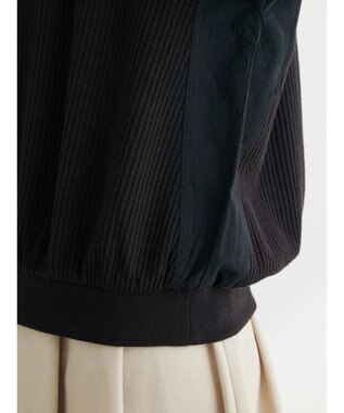 Green Parks ワッフル布帛ドッキングプルオーバー Black