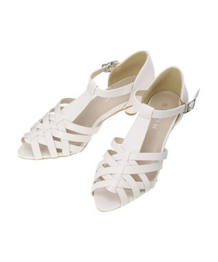 Green Parks ＲＵＰＩＳ．メッシュＴストラップグルカサンダル Ivory