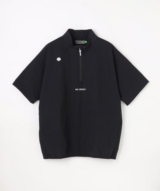 PW CIRCULUS 【MEN】パッカブルハーフジップ ゴルフ ブラック系