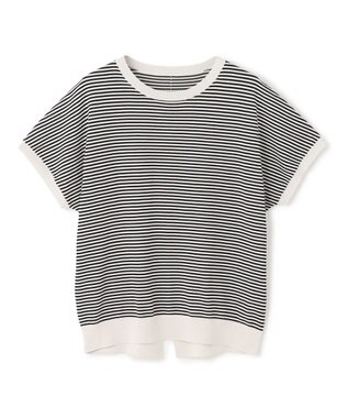 UNFILO L スゴ機能美 コンパクト ニット [NEW]ミジンボーダー(グレージュ×ブラック)