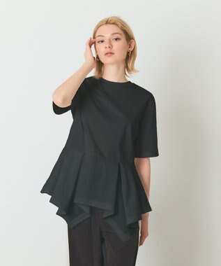 GRACE CONTINENTAL ペプラムカットトップ