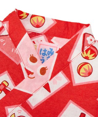 MIKI HOUSE HOT BISCUITS 【ミキハウス】【60-80cm】甚平オール 赤