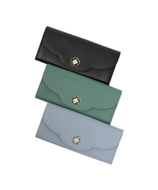CLATHAS ペルル かぶせ長財布 ブラック