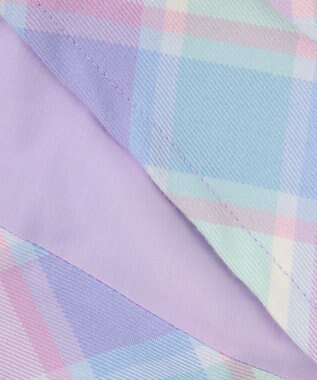 ANY KIDS シャギーチェックスカート ラベンダー系