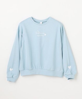 ANY KIDS 【WEB限定】7days 裏毛トレーナー サックスブルー×ハート