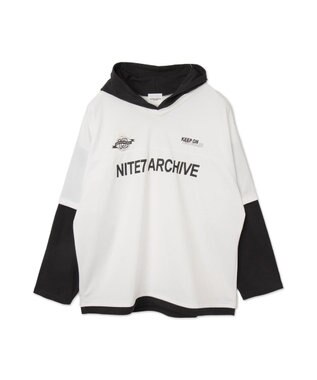 WEGO メッシュレイヤードTパーカー（LS） ホワイト