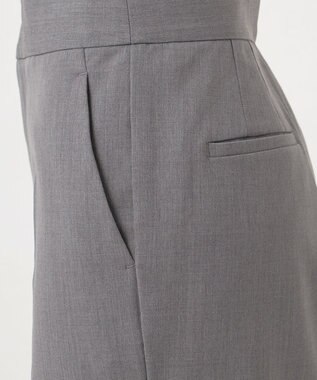 23区 【エステータ】ウールシルクギャバジン パンツ ライトグレー系