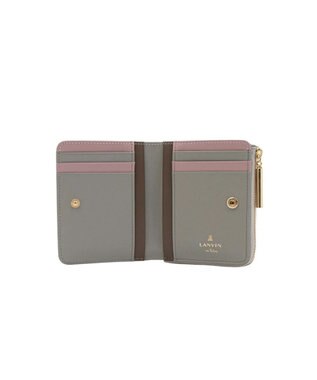 LANVIN en Bleu リュクサンブールカラー 二つ折りLファスナー財布 グレー