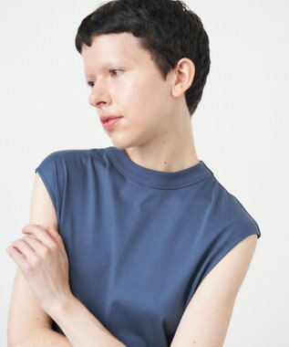 ATON 48/2 ORGANIC JERSEY | ノースリーブドレス NAVY